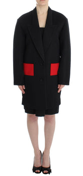 KAALE SUKTAE Black Coat Trench Long Draped Jacket Blazer -   -  KAALE SUKTAE.